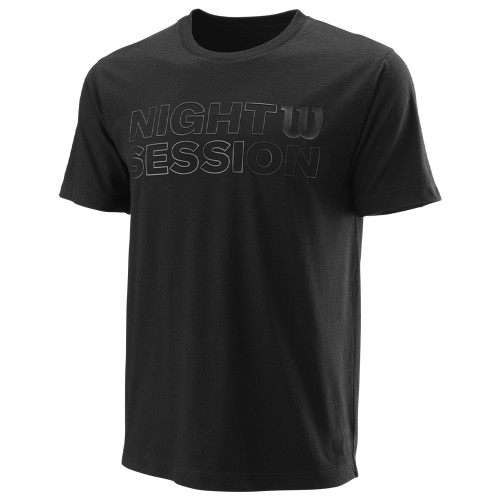 Tee-shirt Wilson Tech Night Session Homme Noir 17250