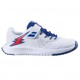 Chaussures Tennis Babolat Pulsion Kid Blanc/Bleu Marine