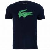 Tee-shirt Lacoste TF2042 Crocodile 3D Homme Noir/Vert