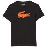 Tee-shirt Lacoste TH2042 Crocodile Homme Noir/Orange