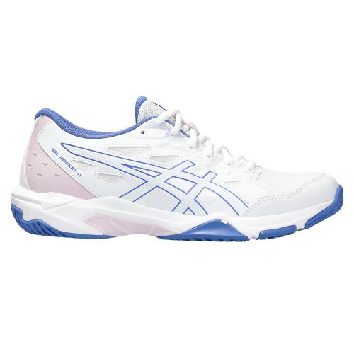 Chaussures Badminton Asics Gel Rocket 11 Femme Blanc/Bleu clair