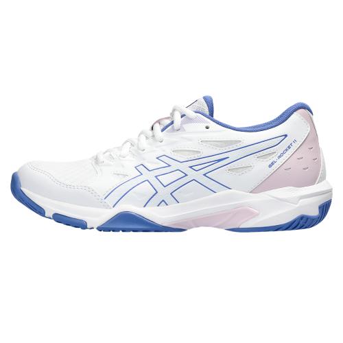 Chaussures Badminton Asics Gel Rocket 11 Femme Blanc/Bleu clair