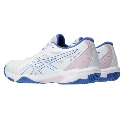 Chaussures Badminton Asics Gel Rocket 11 Femme Blanc/Bleu clair