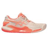 Chaussures Tennis Asics Gel Resolution 9 Femme Rose/Orange