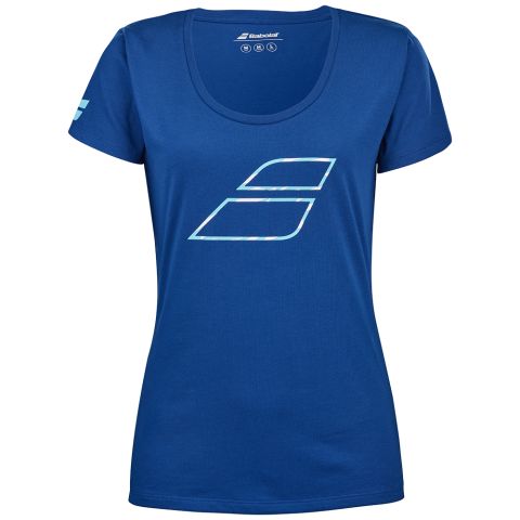 Tee-shirt Babolat Exercise 2.0 Flag Femme Bleu Foncé