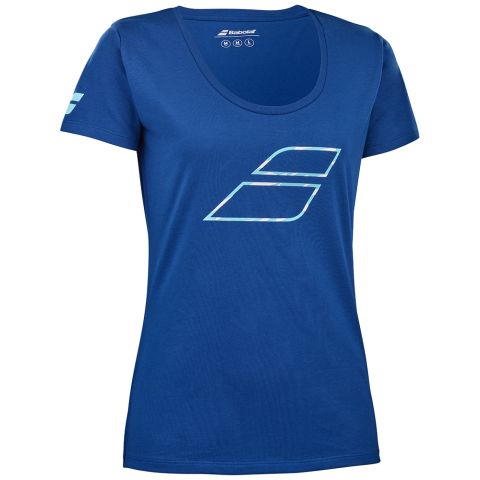 Tee-shirt Babolat Exercise 2.0 Flag Femme Bleu Foncé