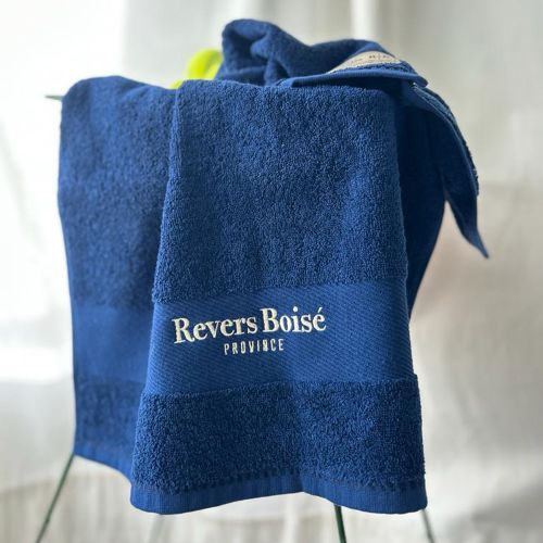 Serviette Revers Boisé Bleu