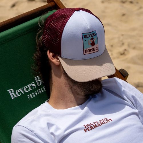 Casquette La Fileto Revers Boisé Bordeaux