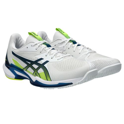 Chaussures Tennis Asics Solution Speed FF 3 Homme Blanc/Mako Bleu