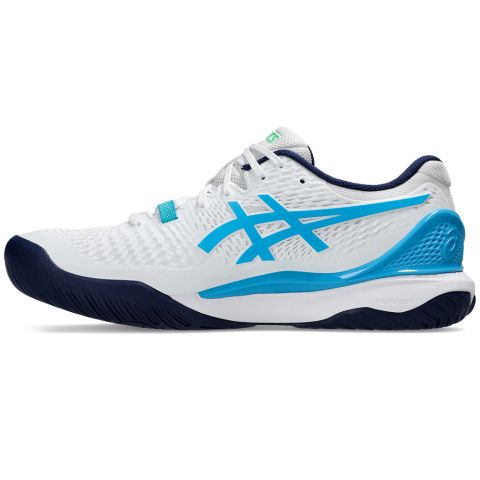 Chaussures Tennis Asics Gel Resolution 9 Homme Blanc/Bleu Digital