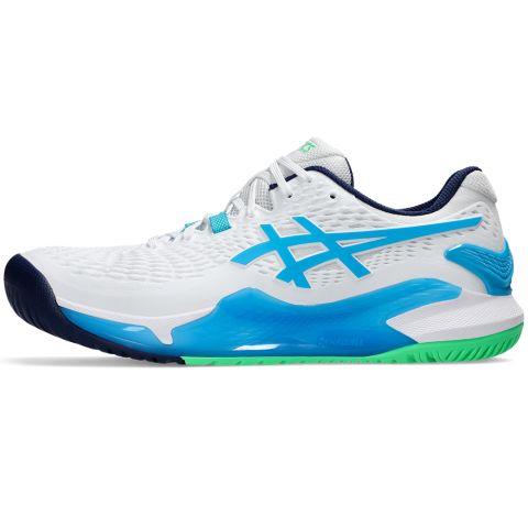 Chaussures Tennis Asics Gel Resolution 9 Homme Blanc/Bleu Digital