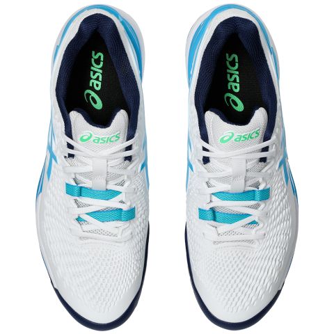 Chaussures Tennis Asics Gel Resolution 9 Homme Blanc/Bleu Digital