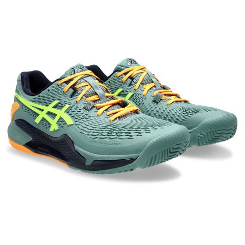 Chaussures Padel Asics Gel Resolution 9 Homme Vert/Orange