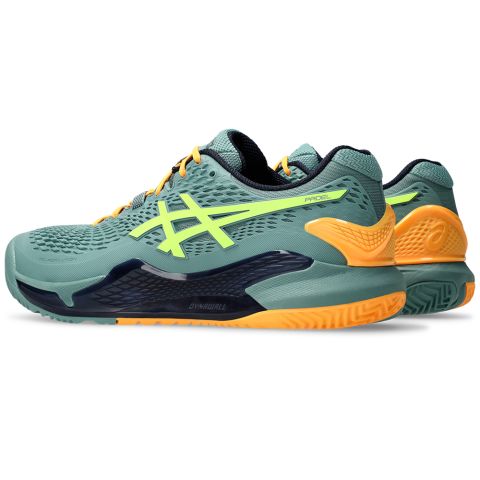 Chaussures Padel Asics Gel Resolution 9 Homme Vert/Orange