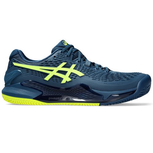 Chaussures Tennis Asics Gel Resolution 9 Terre Battue Homme Bleu/Jaune