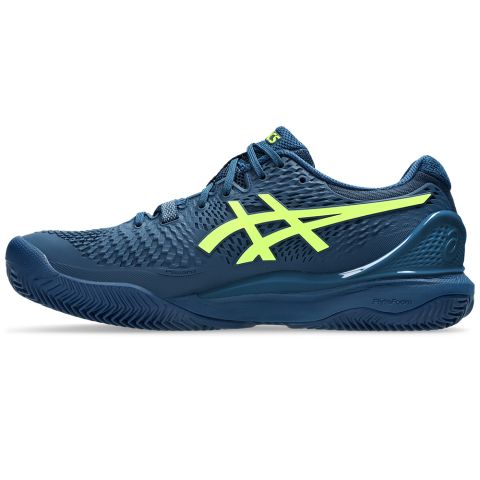 Chaussures Tennis Asics Gel Resolution 9 Terre Battue Homme Bleu/Jaune