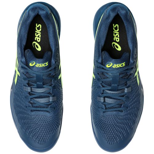 Chaussures Tennis Asics Gel Resolution 9 Terre Battue Homme Bleu/Jaune