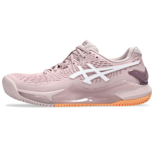 Chaussures Tennis Asics Gel Resolution 9 Terre Battue Femme Rose/Blanc