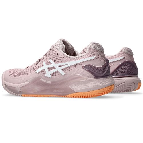 Chaussures Tennis Asics Gel Resolution 9 Terre Battue Femme Rose/Blanc