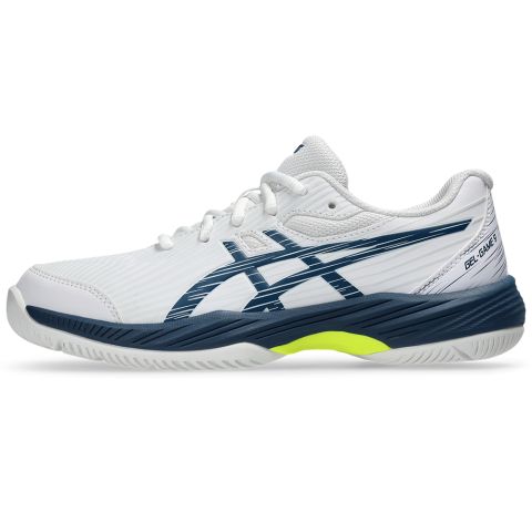 Chaussures Tennis Asics Gel Game 9 GS Junior Blanc/Bleu