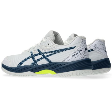 Chaussures Tennis Asics Gel Game 9 GS Junior Blanc/Bleu