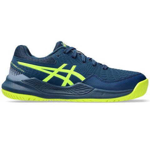 Chaussures Tennis Asics Gel Resolution 9 GS Junior Bleu/Jaune