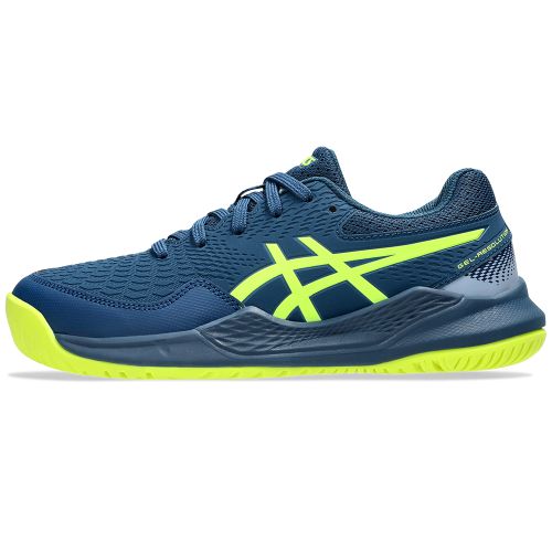 Chaussures Tennis Asics Gel Resolution 9 GS Junior Bleu/Jaune