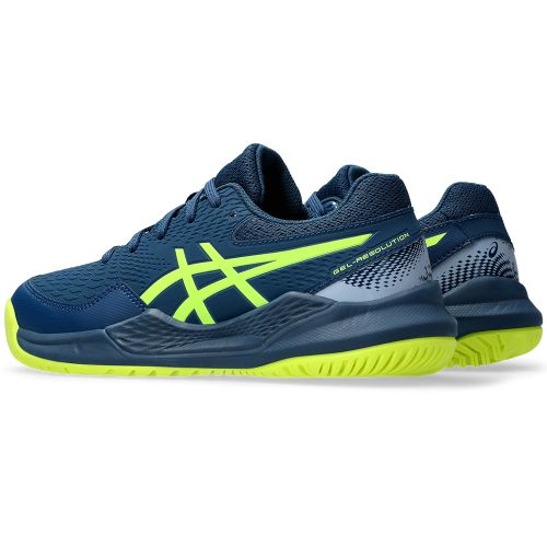 Chaussures Tennis Asics Gel Resolution 9 GS Junior Bleu/Jaune