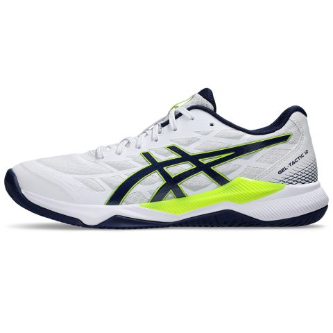 Chaussures Badminton Asics Gel Tactic 12 Homme Blanc/Bleu 2024