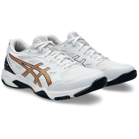 Chaussures Badminton Asics Gel Rocket 11 Homme Blanc/Or