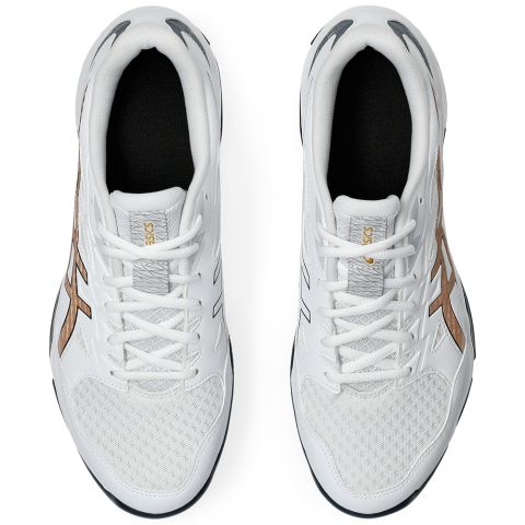 Chaussures Badminton Asics Gel Rocket 11 Homme Blanc/Or