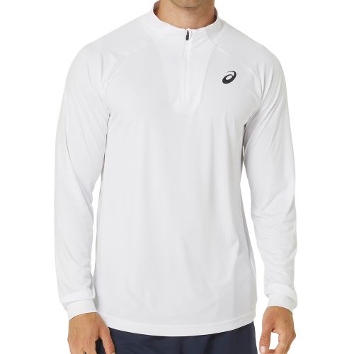 Tee-shirt Asics Court LS 1/2 Zip Homme Blanc