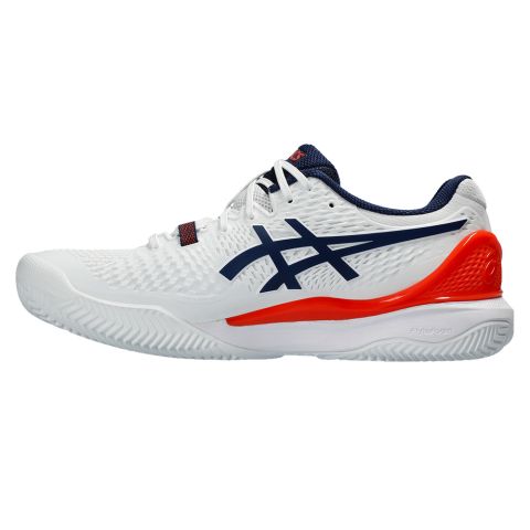 Chaussures Asics Gel Resolution 9 Clay Homme Blanc/Bleu/Orange