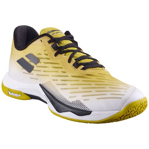 Chaussures Badminton Babolat Shadow Tour 5 Homme Blanc/Or