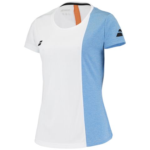 Tee-shirt Babolat Play 2.0 Femme Blanc/Bleu