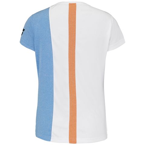 Tee-shirt Babolat Play 2.0 Femme Blanc/Bleu