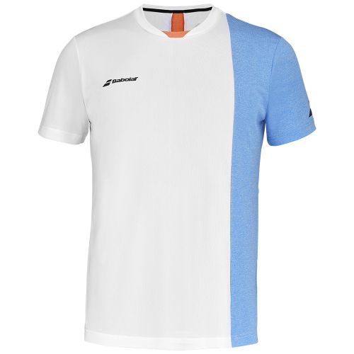 Tee-shirt Babolat Play 2.0 Homme Blanc/Bleu