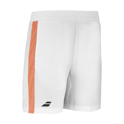 Short Babolat Play 2.0 Homme Blanc/Orange