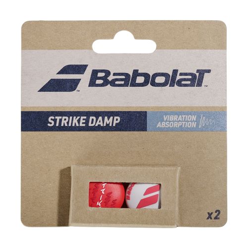 Antivibrateurs Babolat Strike Blanc/Rouge x2