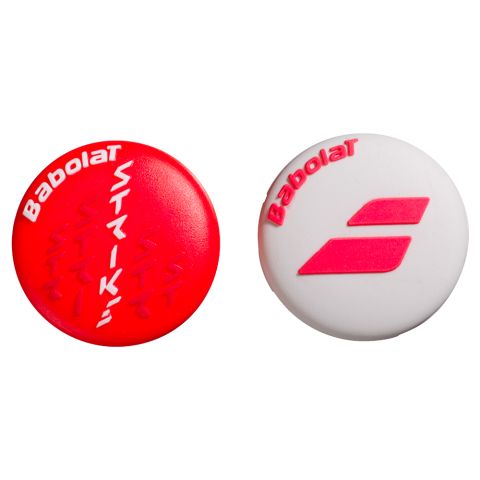 Antivibrateurs Babolat Strike Blanc/Rouge x2