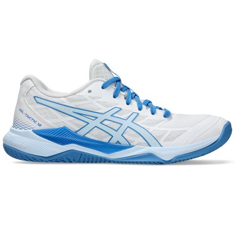 Chaussures Badminton Asics Gel Tactic 12 Femme Blanc/Light Blue