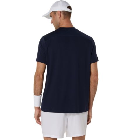 Tee-shirt Asics Court SS Top Homme 25 Bleu Marine