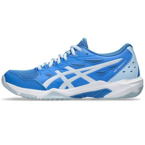 Chaussures Badminton Asics Gel Rocket 11 Femme Blanc/Bleu