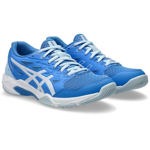 Chaussures Badminton Asics Gel Rocket 11 Femme Blanc/Bleu