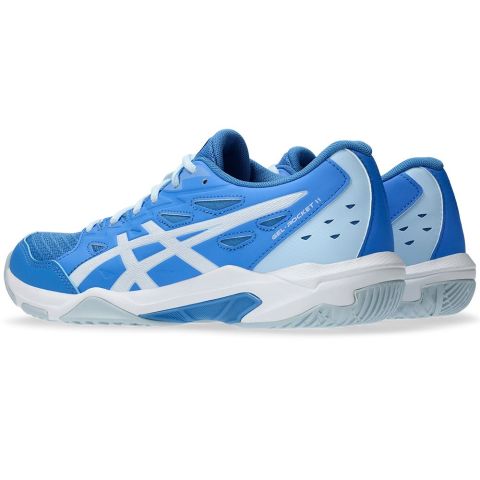 Chaussures Badminton Asics Gel Rocket 11 Femme Blanc/Bleu