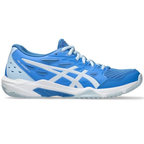 Chaussures Badminton Asics Gel Rocket 11 Femme Blanc/Bleu